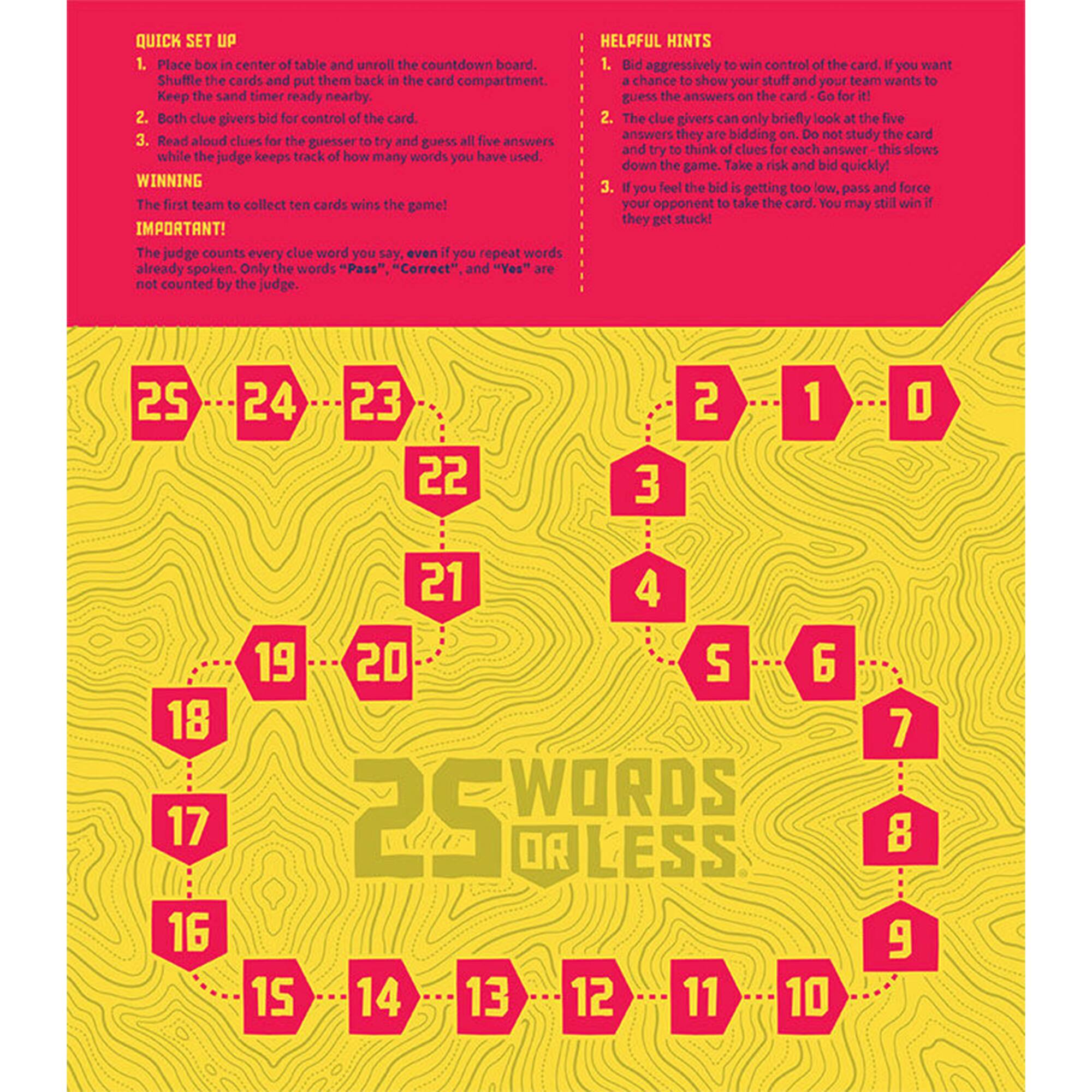 USAopoly 25 Words or Less Board Game